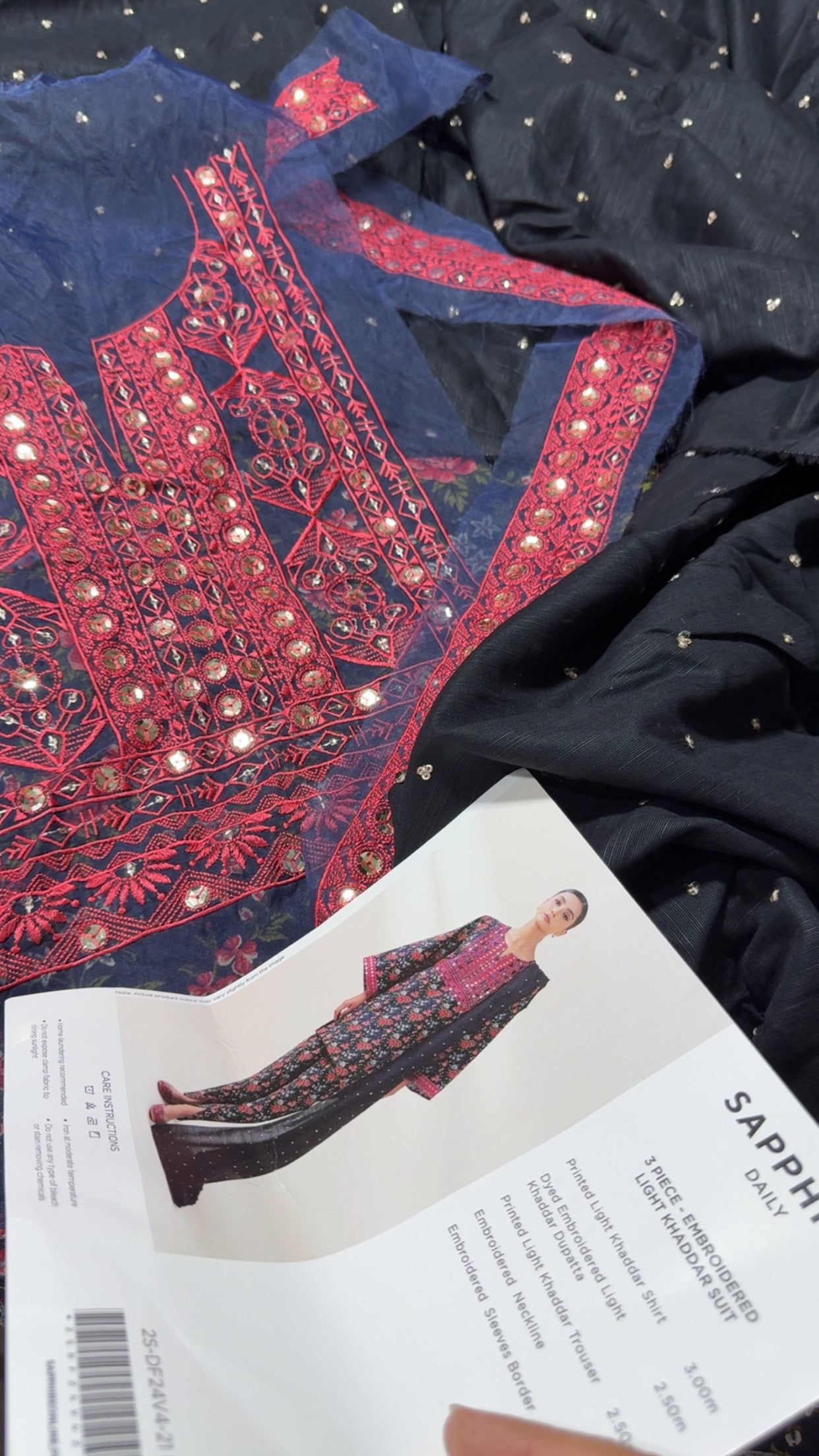 Sapphire embroided winter 3pc