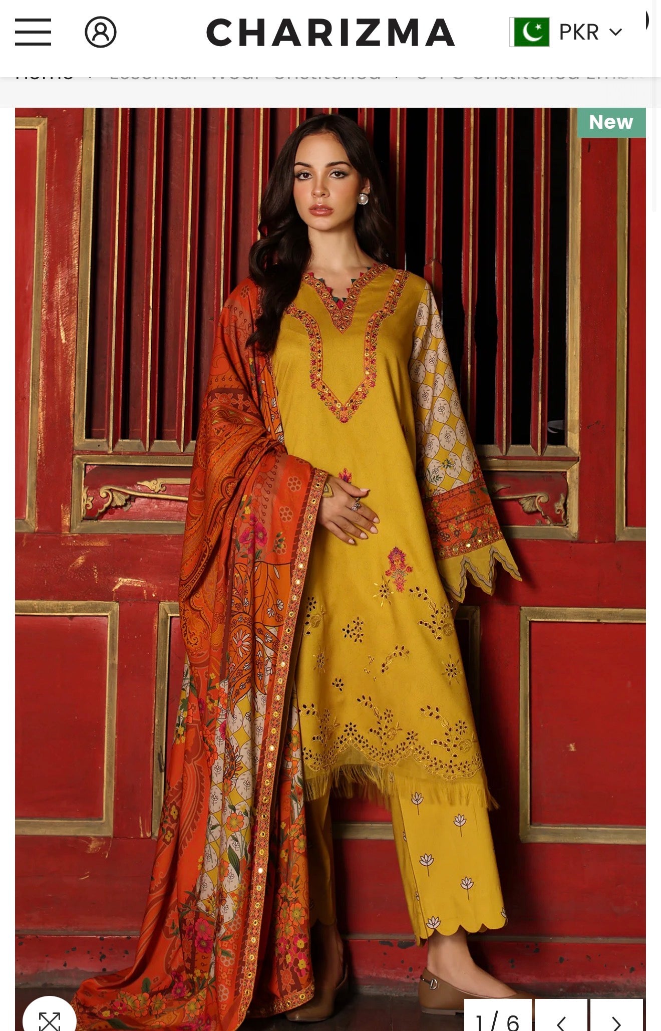 Charizma staple 3-PC UNSTITCHED EMBROIDERED LINEN COLLECTION CCW7-03