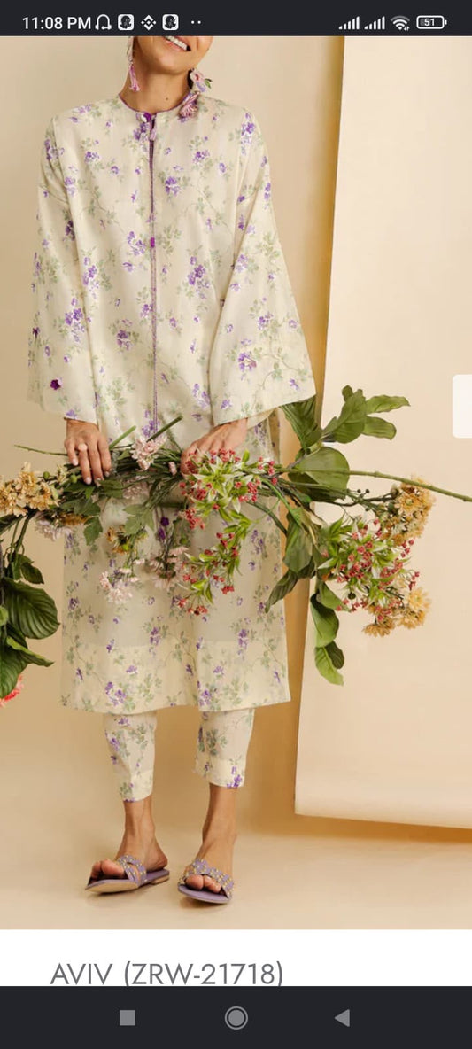 Zaha by elan code D printed lawn 2pc biggest sale unstitched