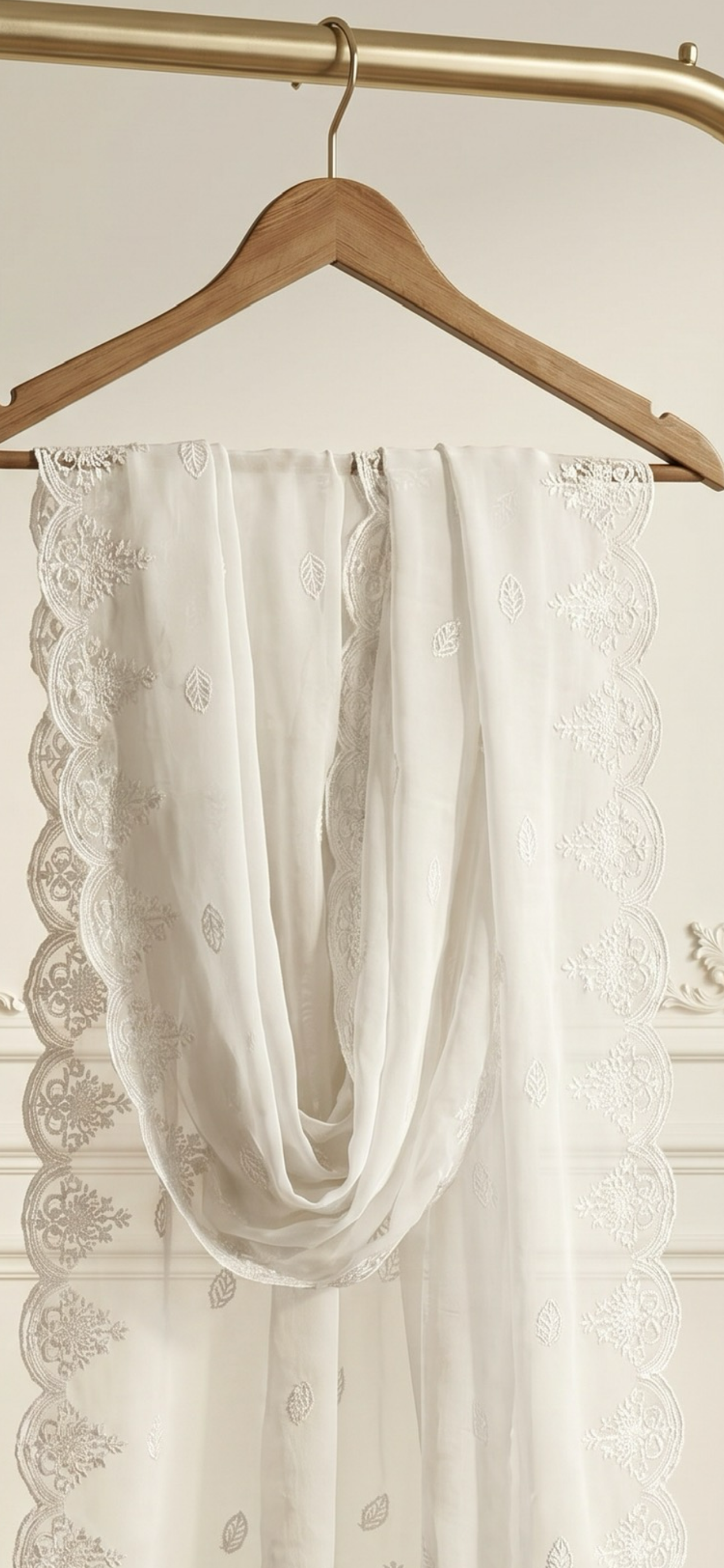 chiffon embroided duppata dyeable in all colors two side embroidery