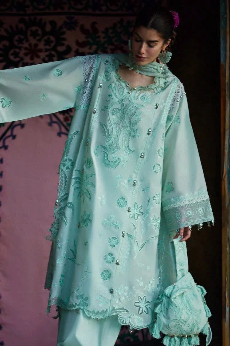 Zaha luxury embroided lawn 3pc