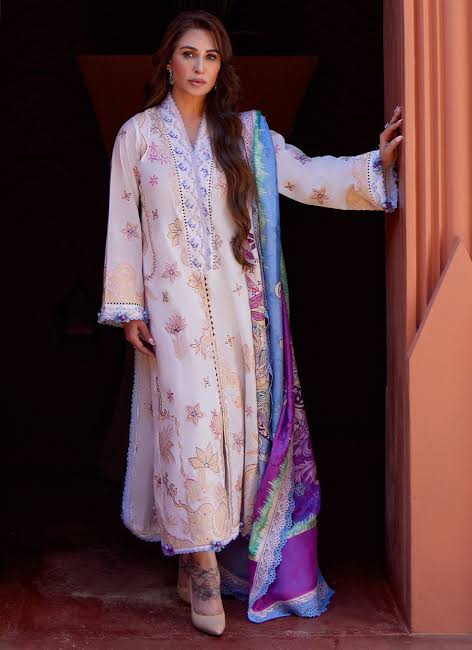 Farah talib aziz luxury embroided lawn 3pc