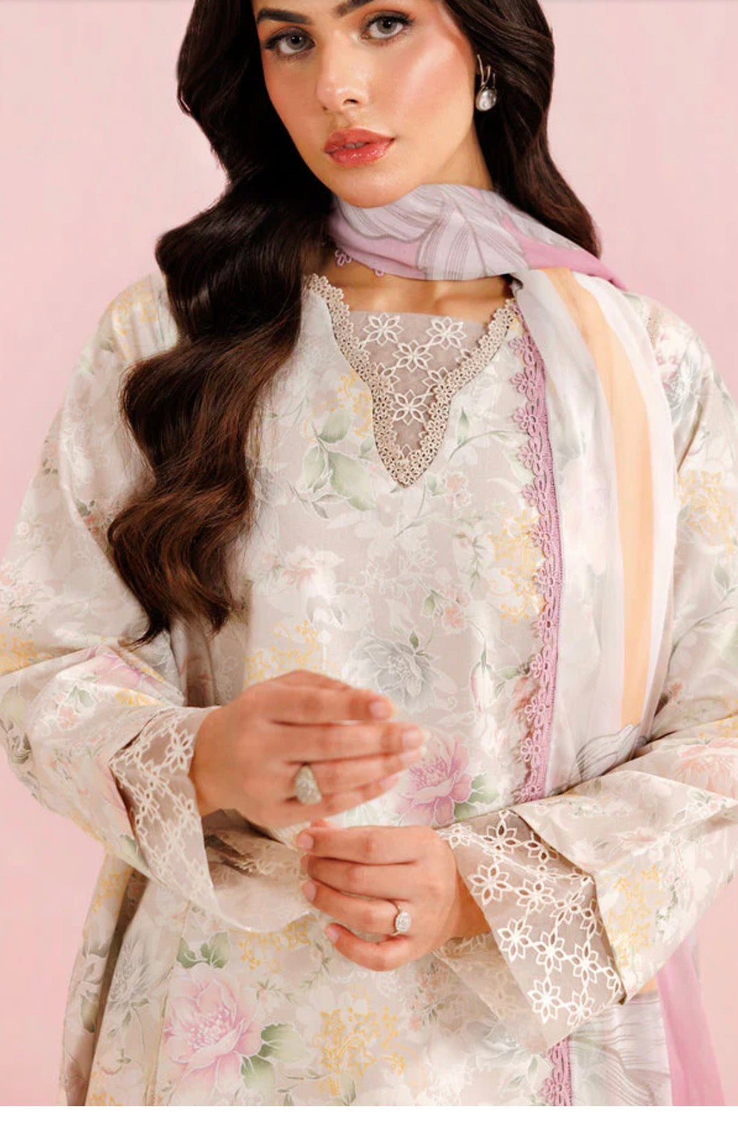 Farasha by baroque embroided lawn 3pc