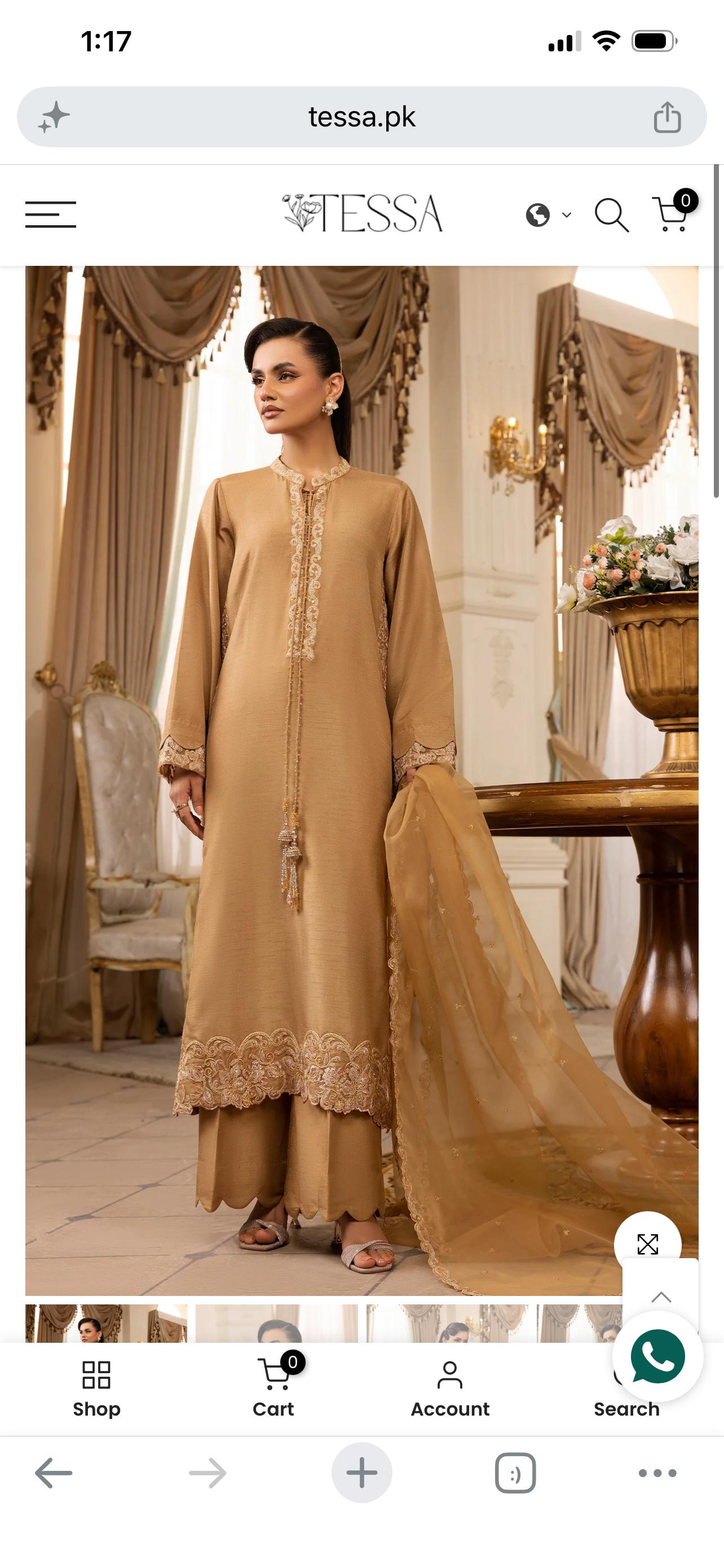 Tessa luxury formal stitched 3 pc