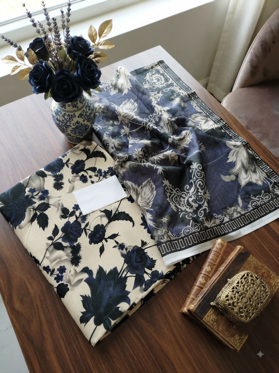 sale Printed Winter fabric 3pc suit