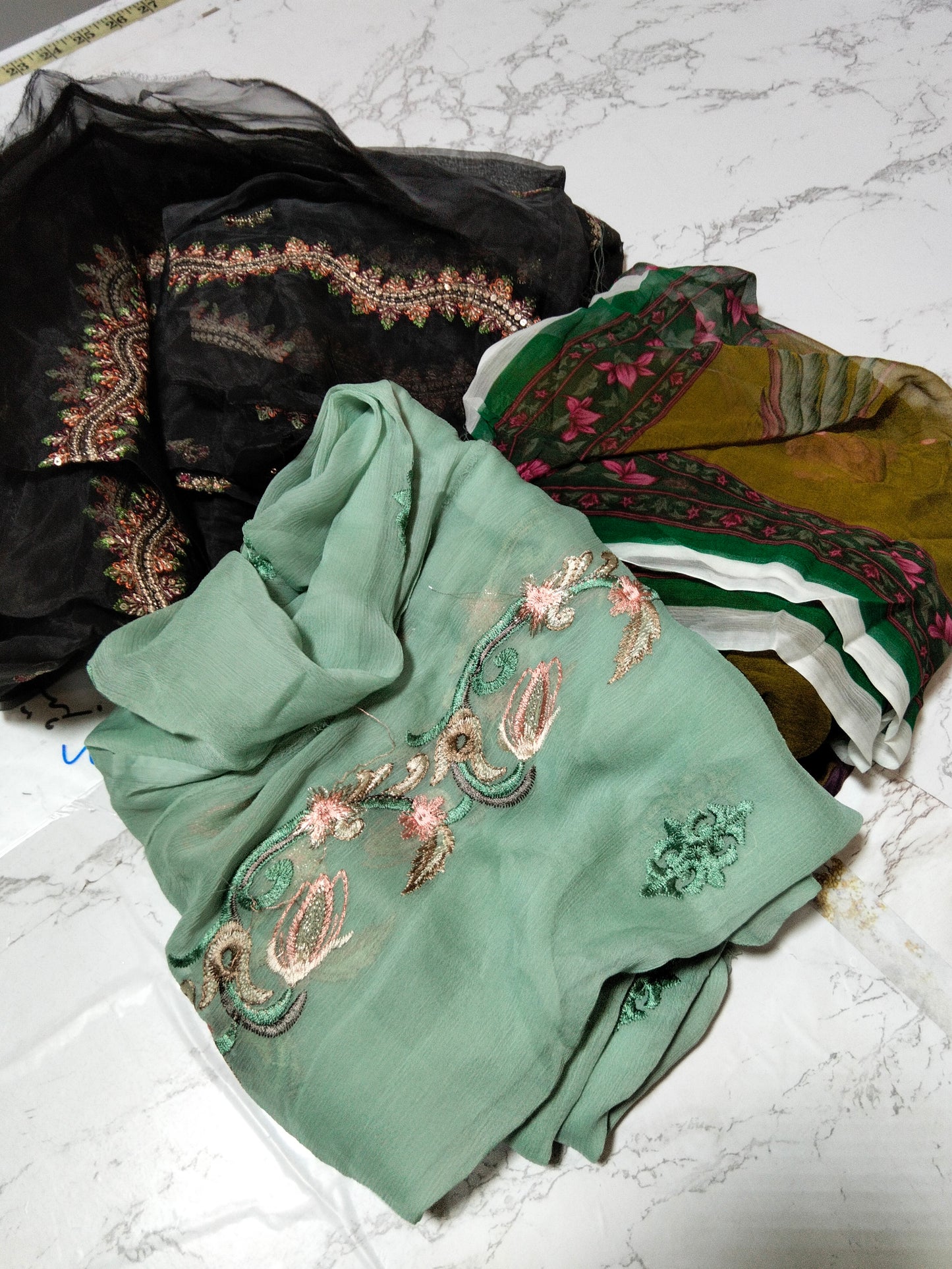 Sale Luxury embroided dupatta deal 1. Organza 2. Chiffon