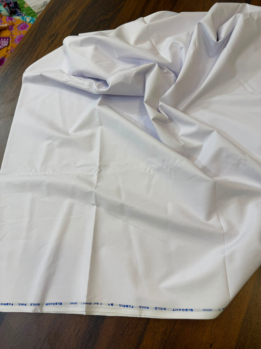Gul Ahmed gents suit complete white elegant gold Pima fabric