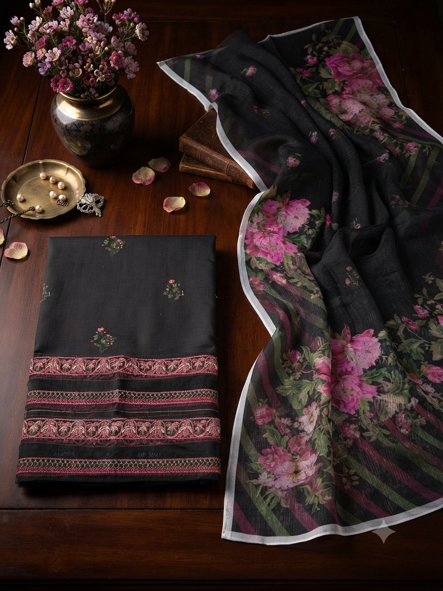 Iznik printed lawn 3pc with patches