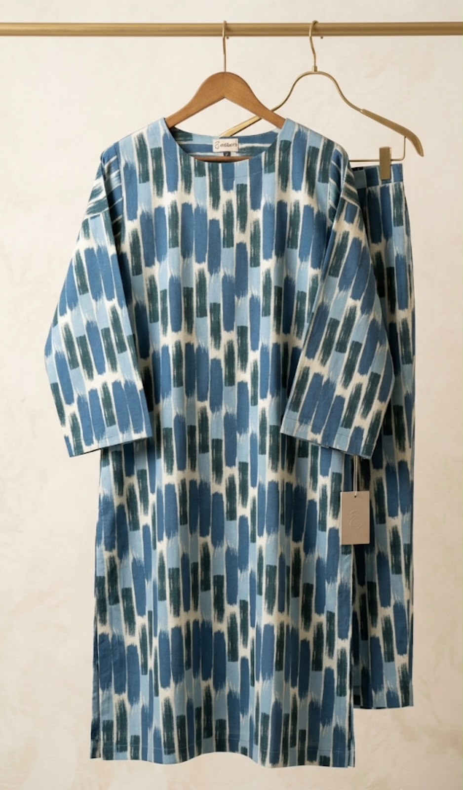 Misbah's pret viscose cotton loose fit style 2pc