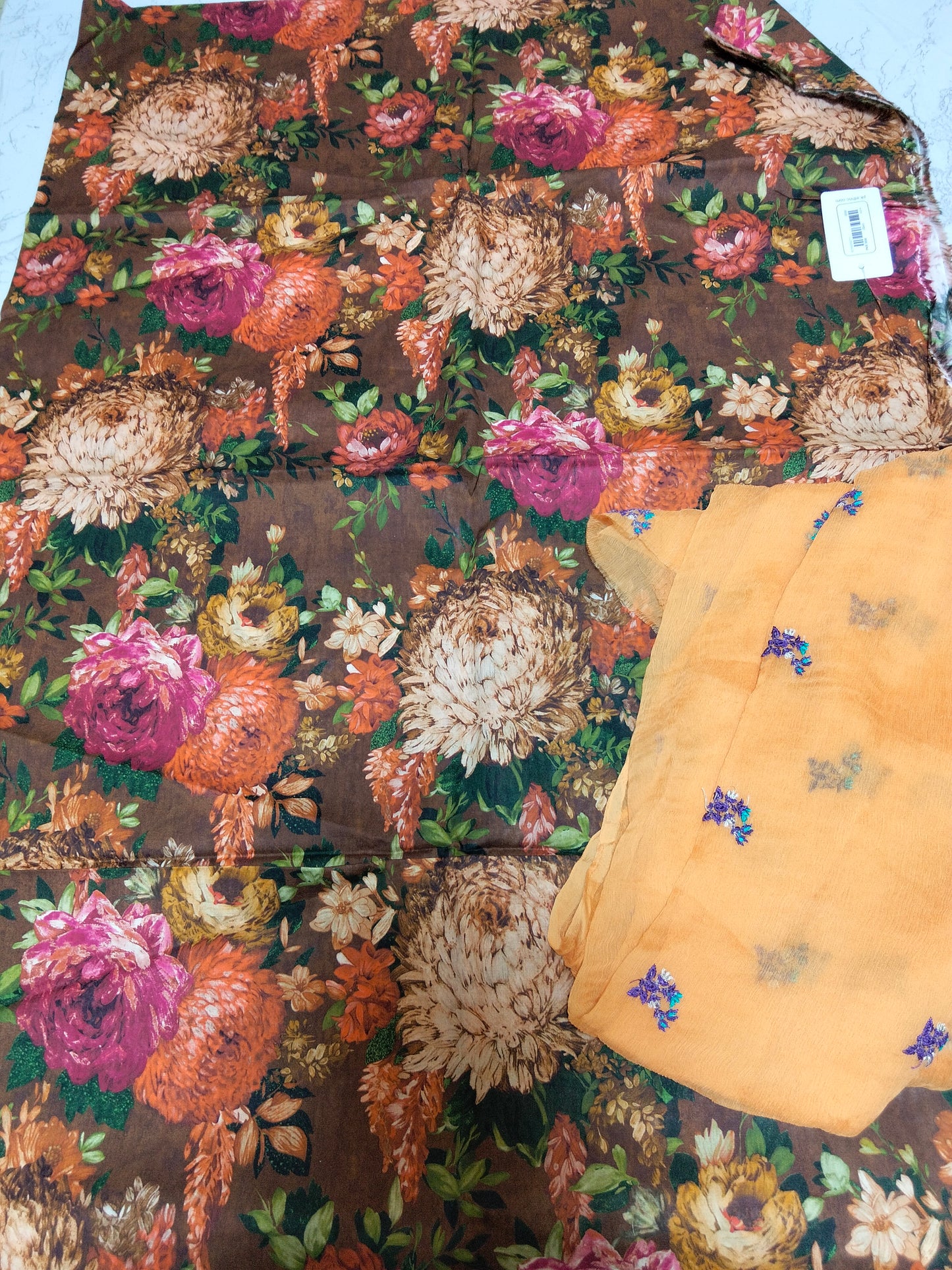 Sale printed lawn 2pc+ breeze embroided pure chiffon dupatta