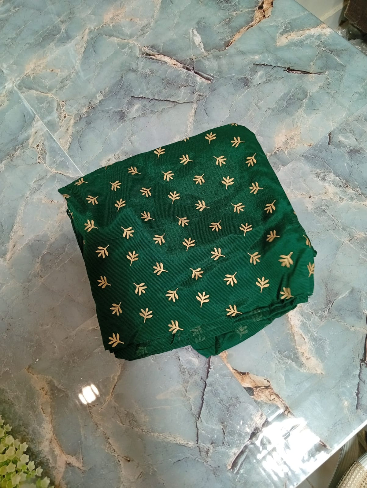 Block printed raw silk 2pc