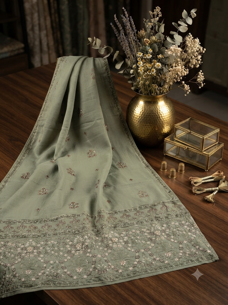 Sale keyseria embroided karandi fabric shawl winter