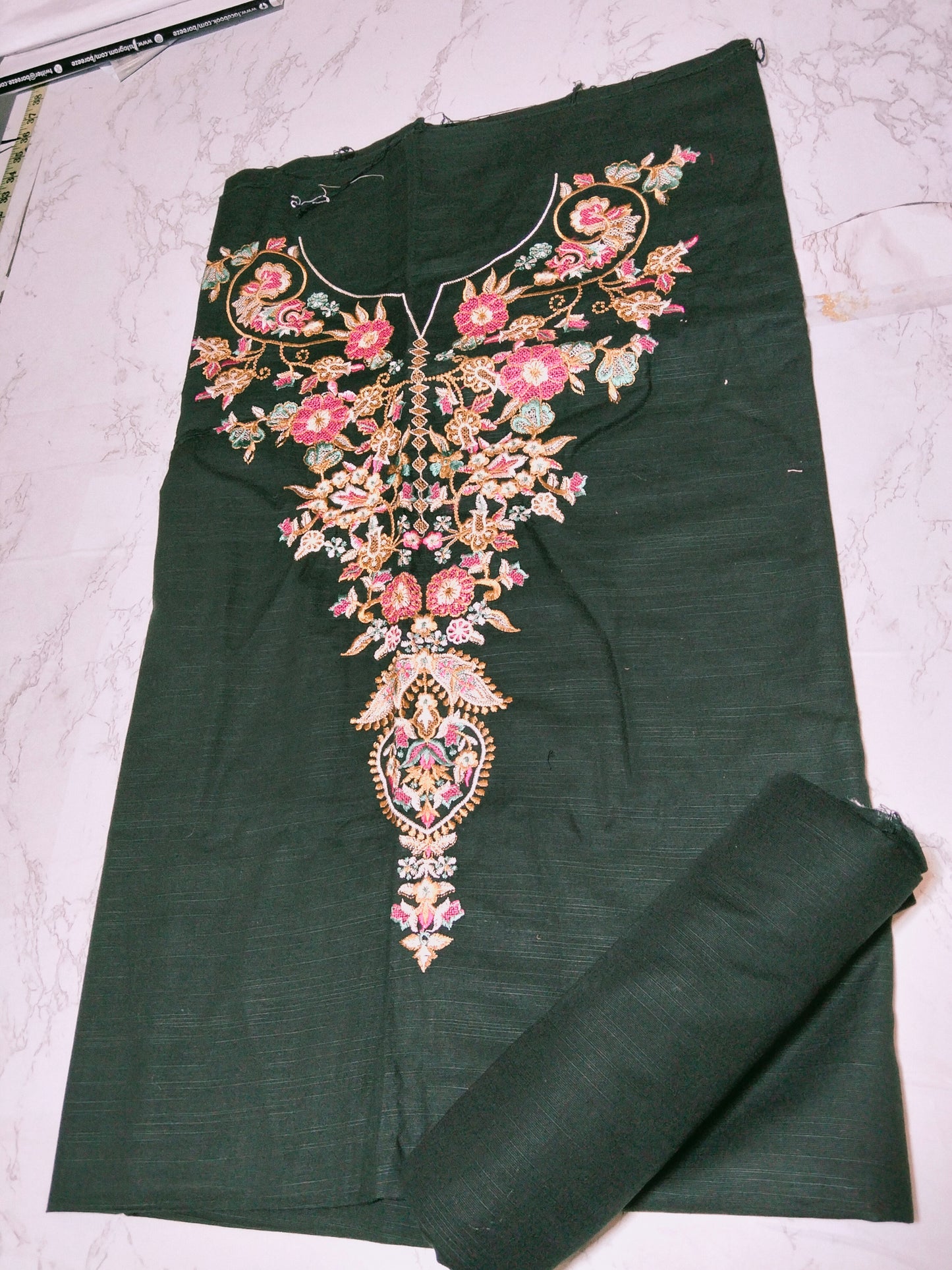 Sale embroided khadar 2pc embroided shirt with plain trouser