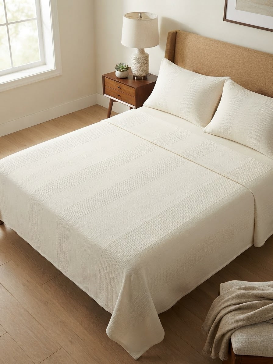Bareeze luxury homes bed sheets with 2 pillow cover king size