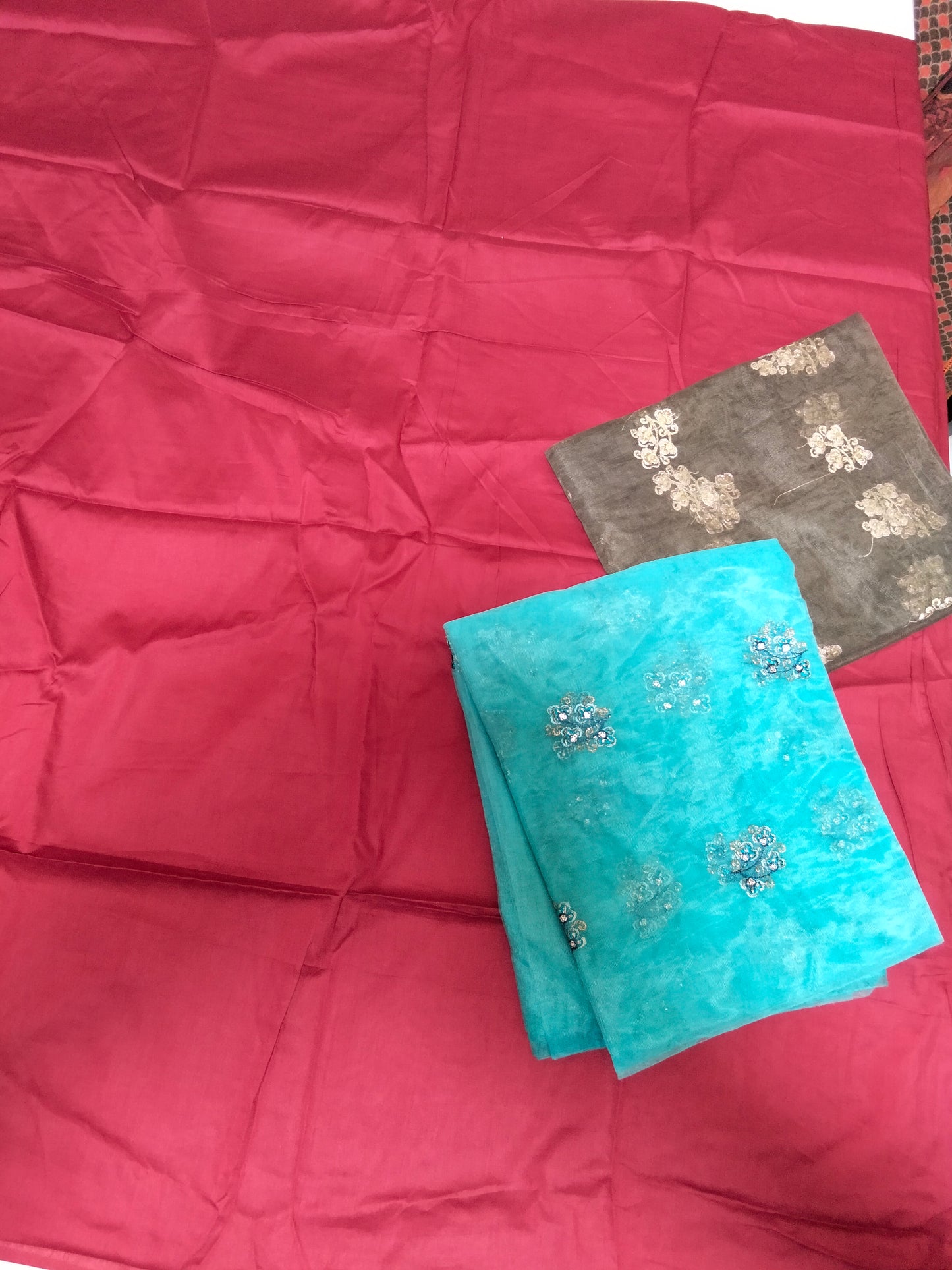 Sale plan lawn 2pc+ Net embroidered Duppata (2)