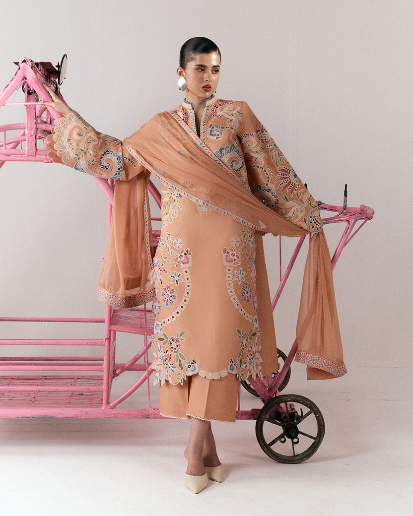 Jugnu luxury embroidered lawn 3pc