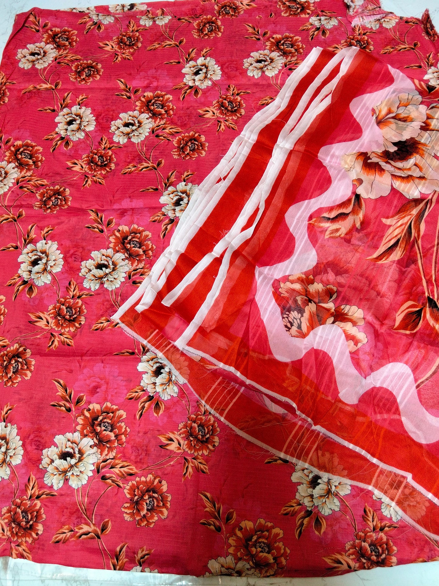 Sale Allover Printed Doria Lawn 3Pc with chiffon dupatta