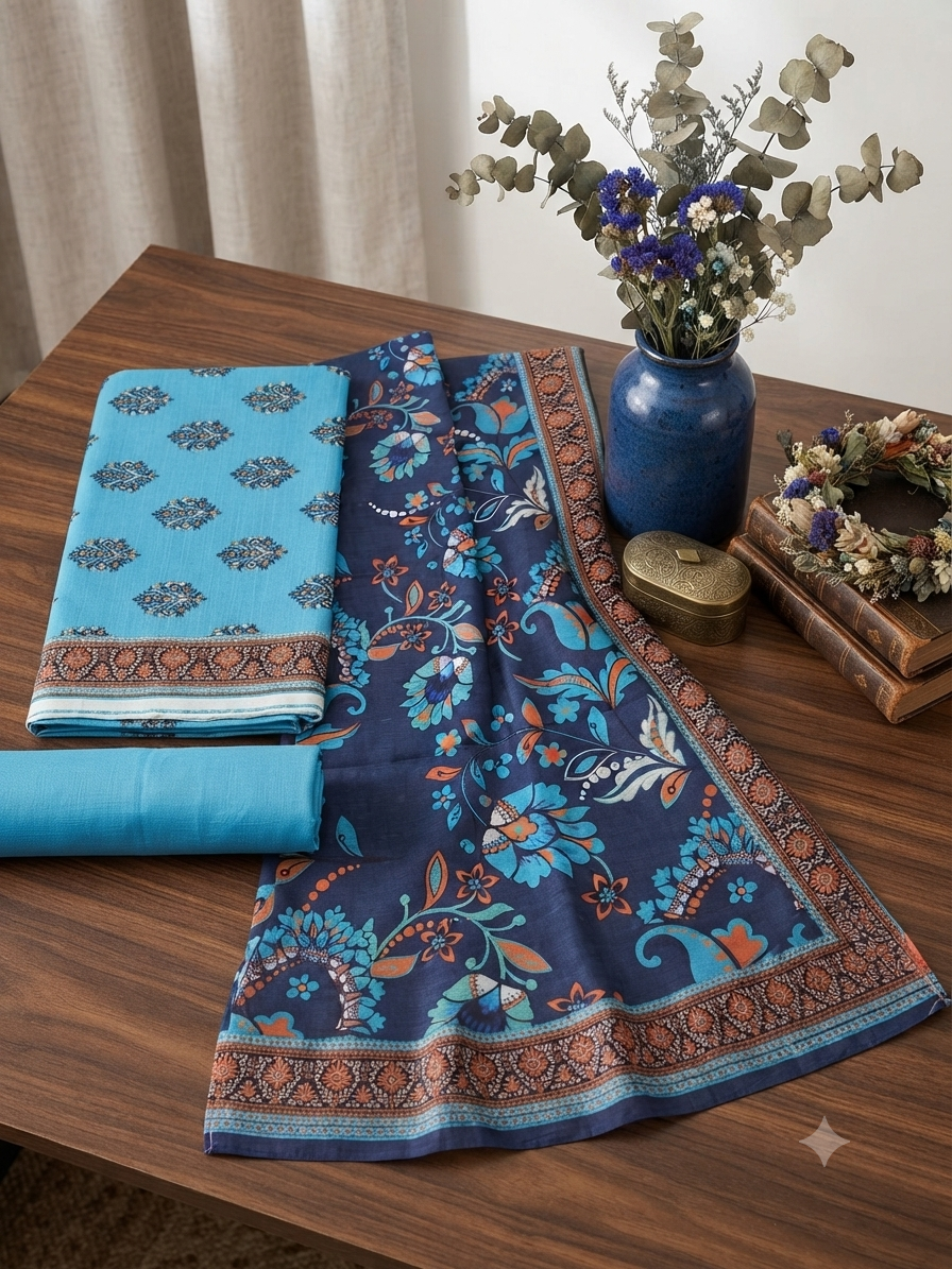 Printed khadar 3pc