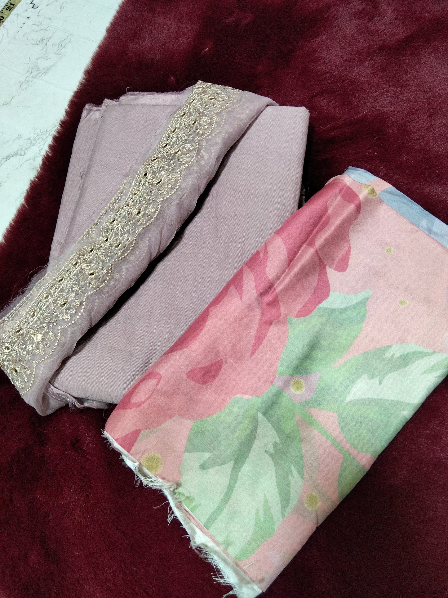 Jazmine winter 3pc with shawl+Patch