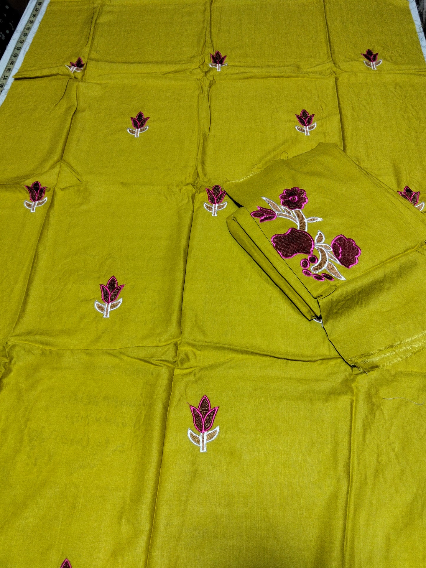 Sale linen 2pc embroided shirt and plain trouser