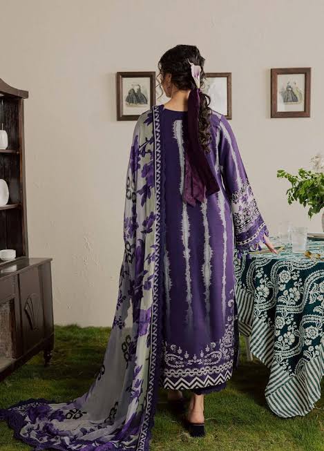 Nureh gardenia luxury embroidered 3pc