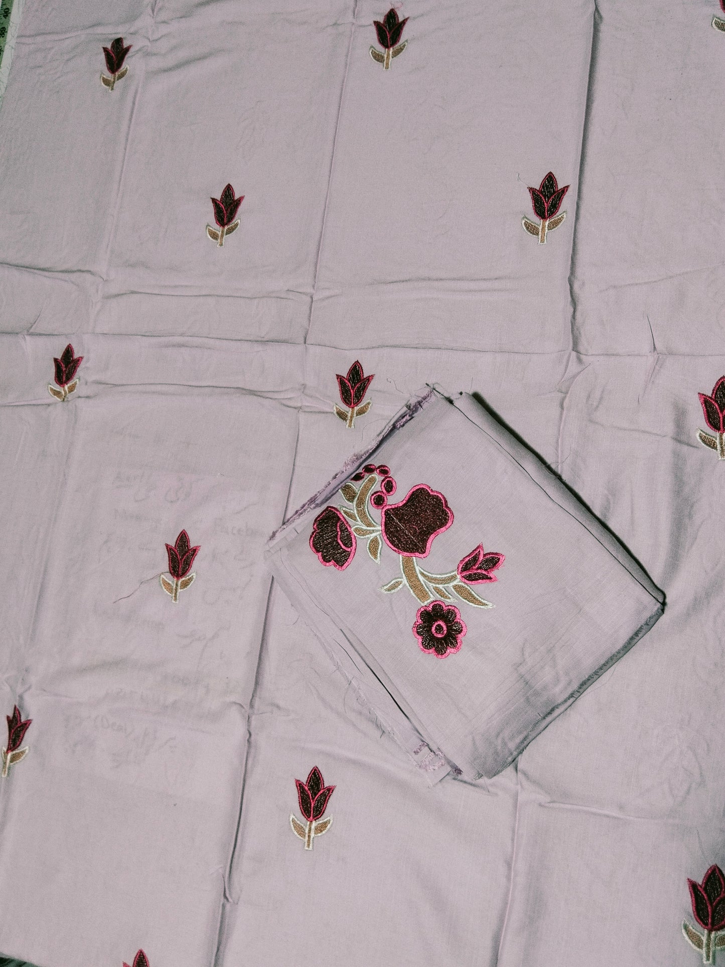 Sale linen 2pc embroided shirt and plain trouser