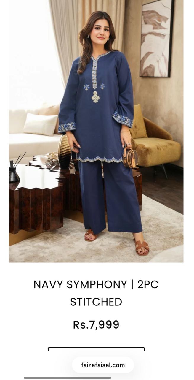 Unstitched lawn embroided 2pc