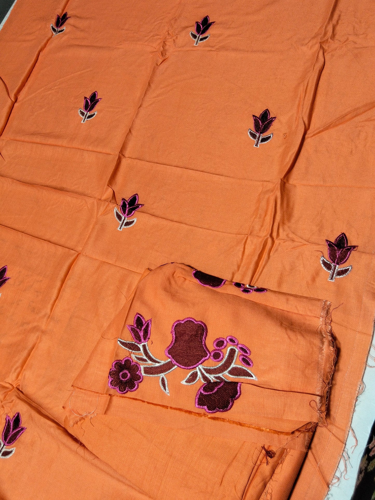 Sale linen 2pc embroided shirt and plain trouser