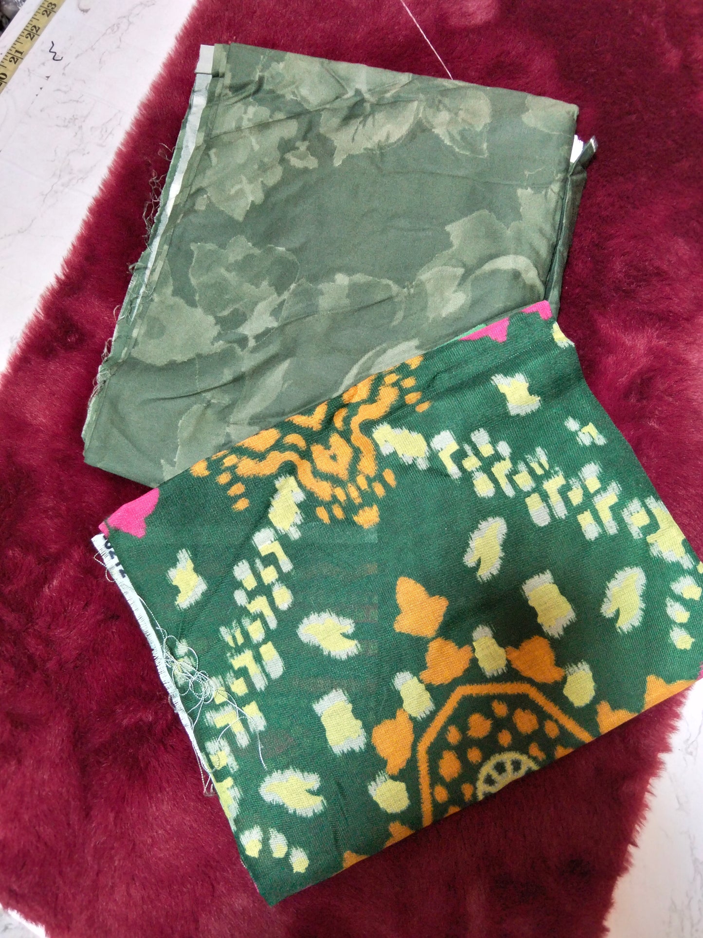 Sale Jazmin printed linen 3Pc with printed wool shawl (winter)