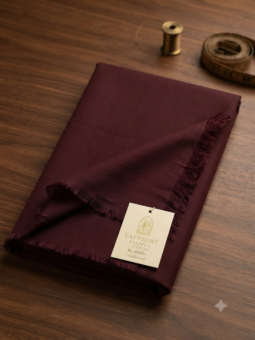 Sapphire viscose cotton Satin fabric 2 pc