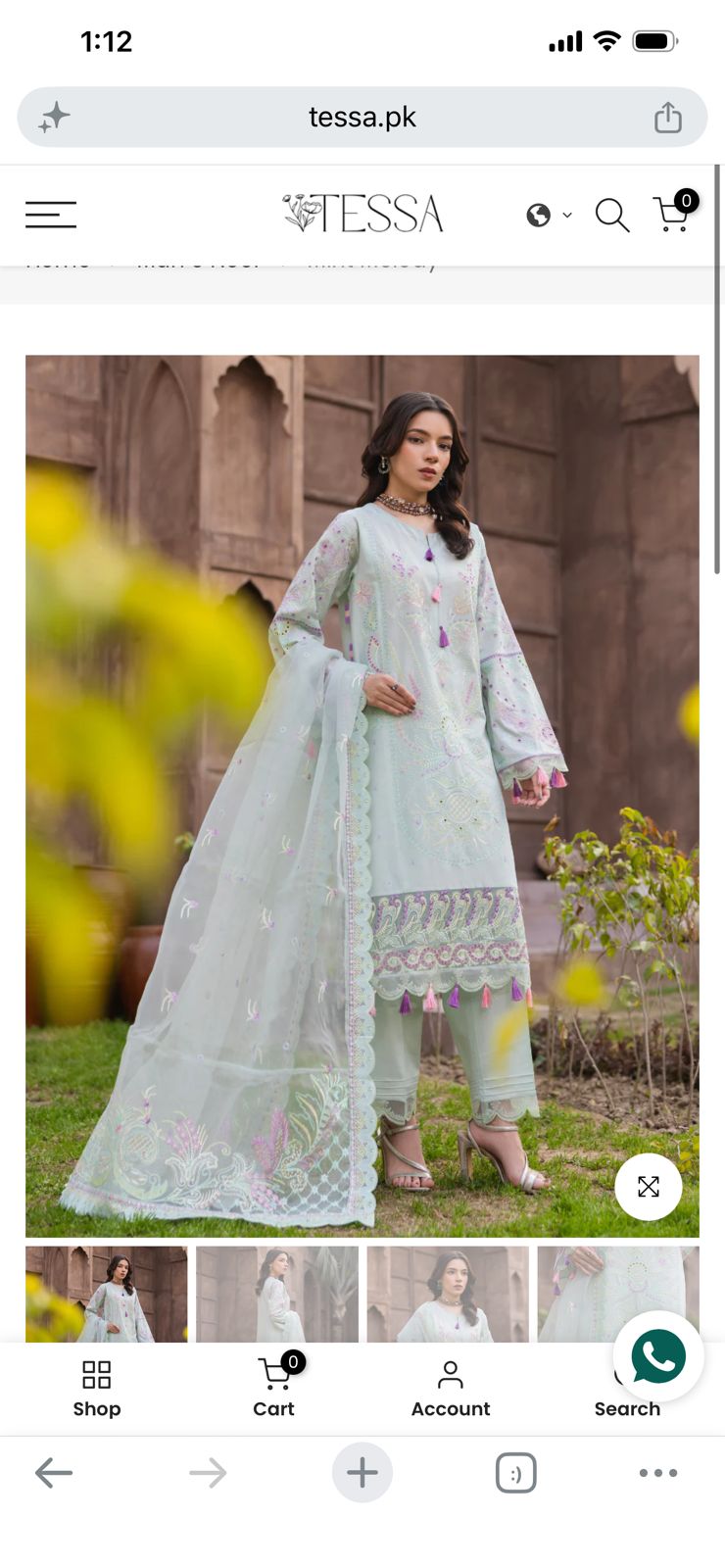 Tessa luxury formal stitched 3 pc