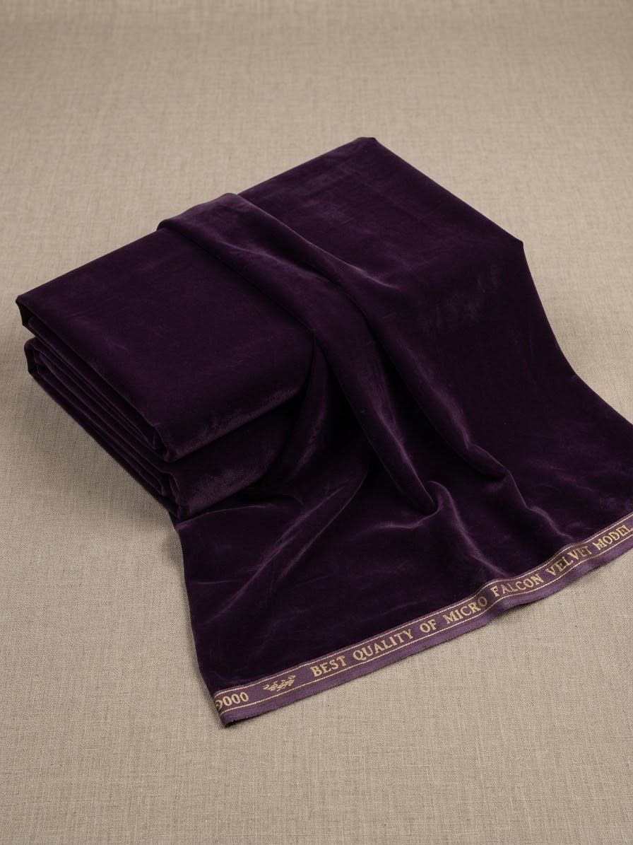 Dark purple 9000 micro velvet 2 pc complete 5 yard fabric