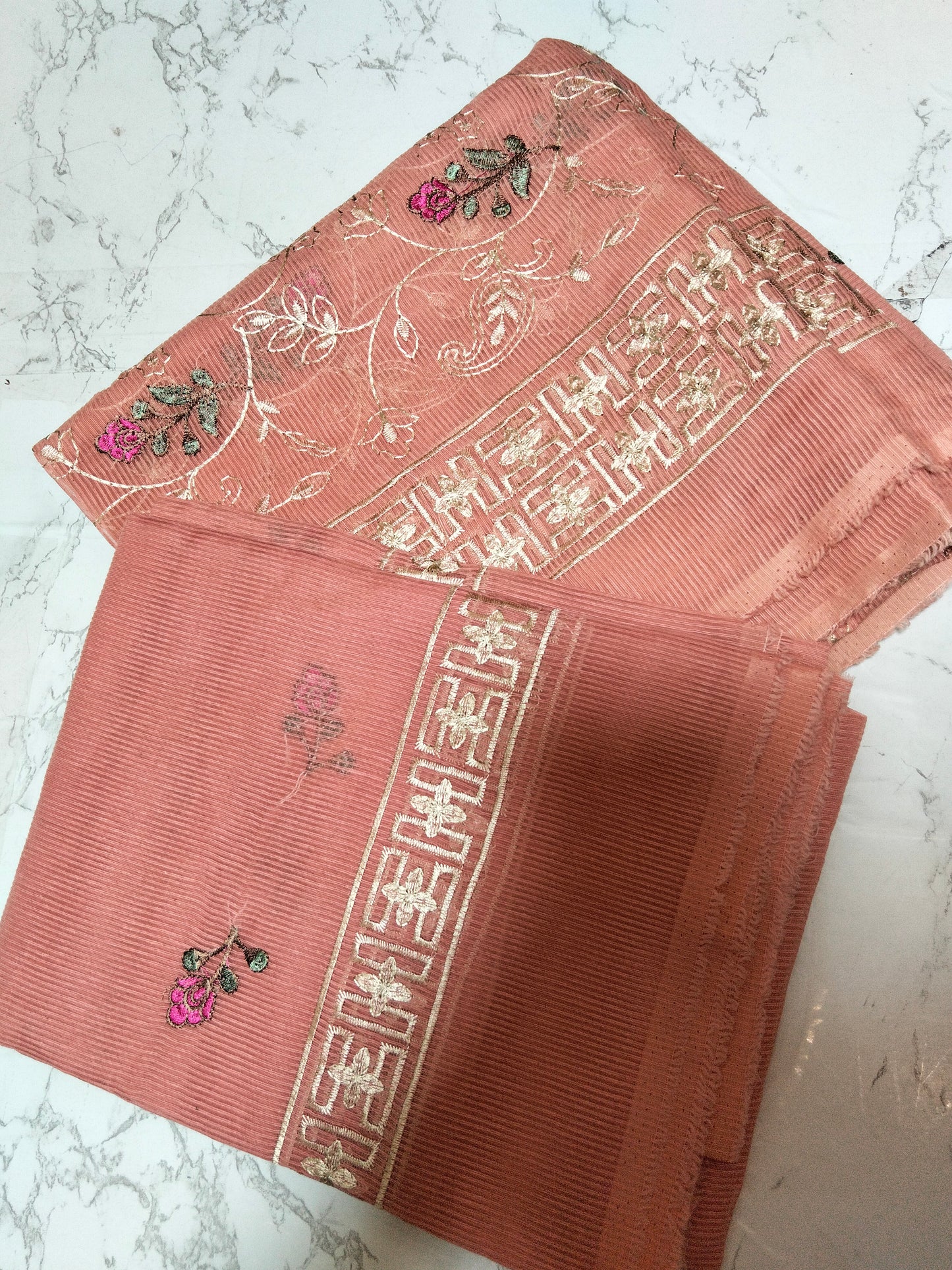 Sale sapphire embroided khadi net 2pc
