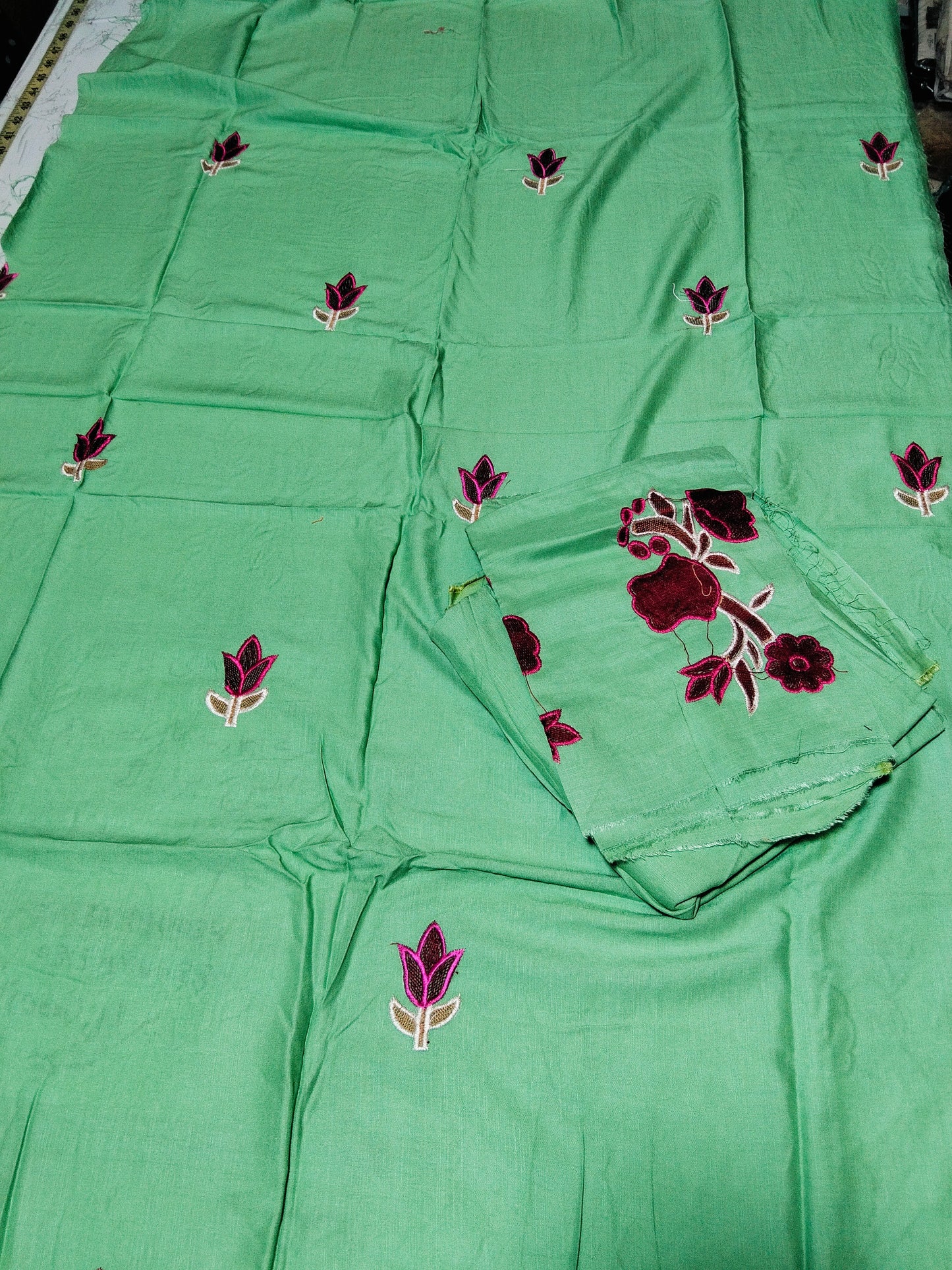 Sale linen 2pc embroided shirt and plain trouser