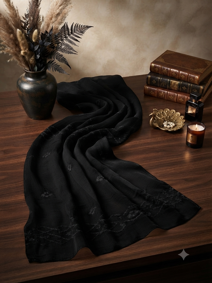Sale embroided chiffon dupatta