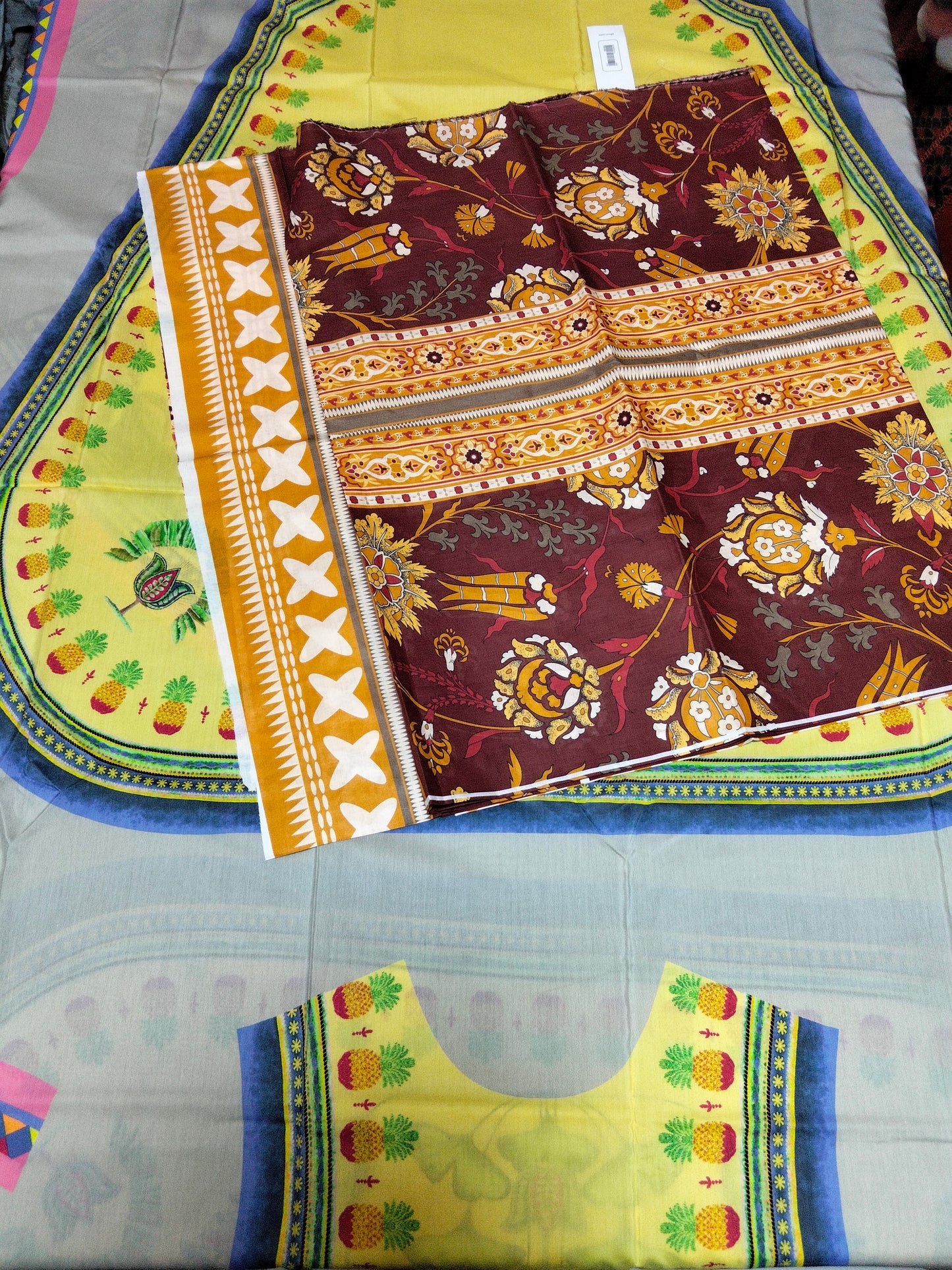 Sale Ethnic viscous kaftan+ printed lawn 2pc