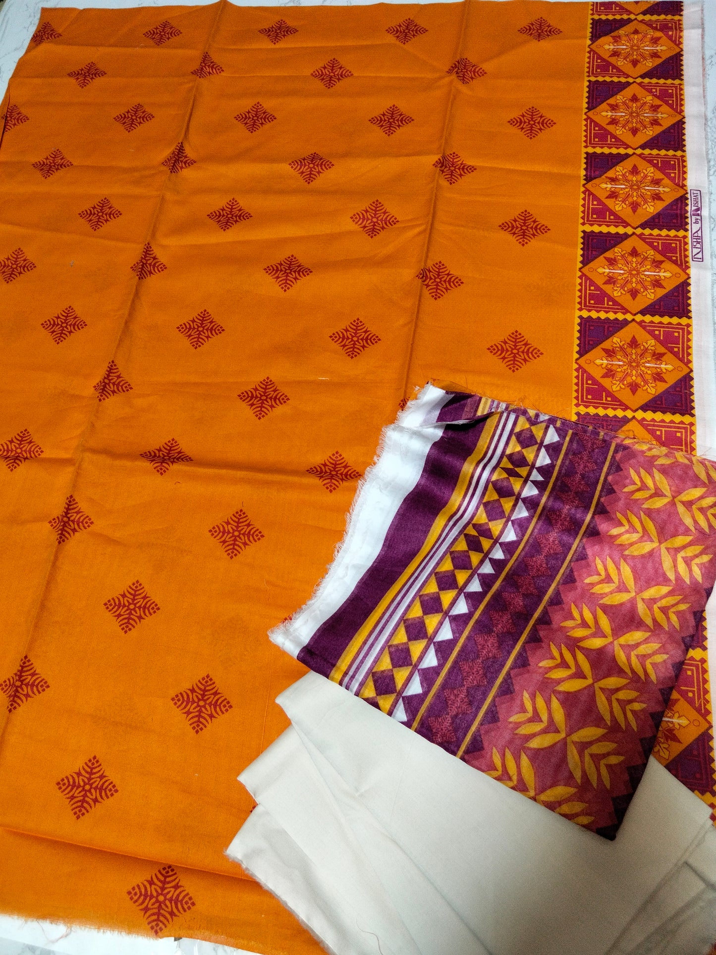 Sale printed lawn 3pc with plain trouser