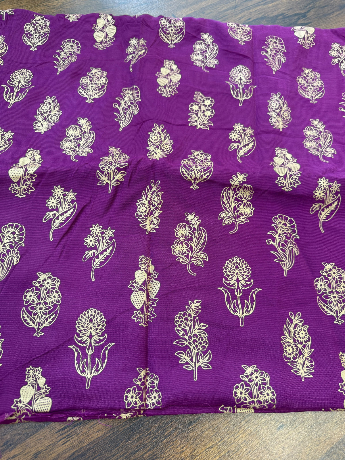Block printed raw silk 2 pc