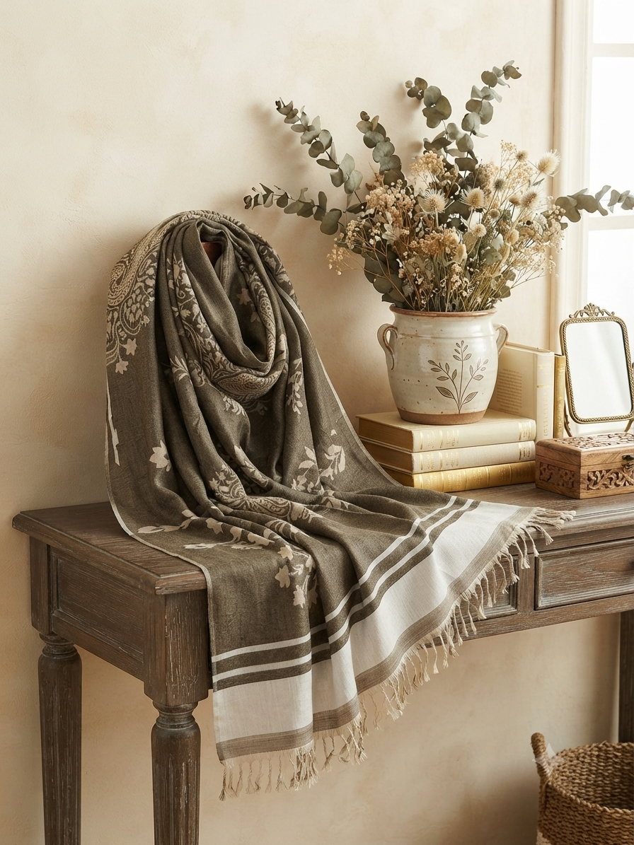 Sale Maria b jacqaurd wool shawl
