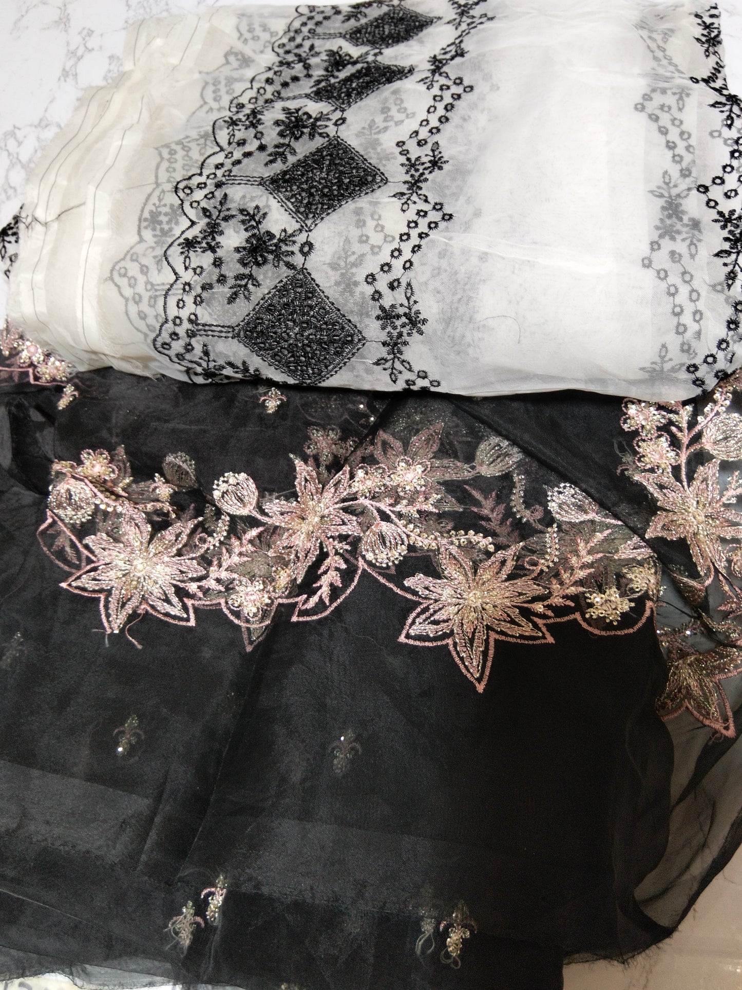 Sale 2 Baroque Luxury embroided dupatta deal Organza
