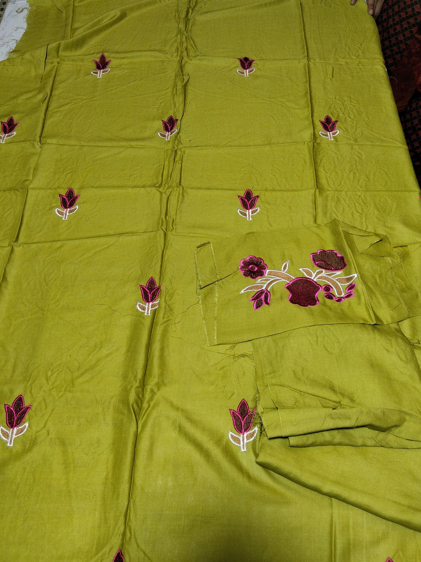 Sale linen 2pc embroided shirt and plain trouser