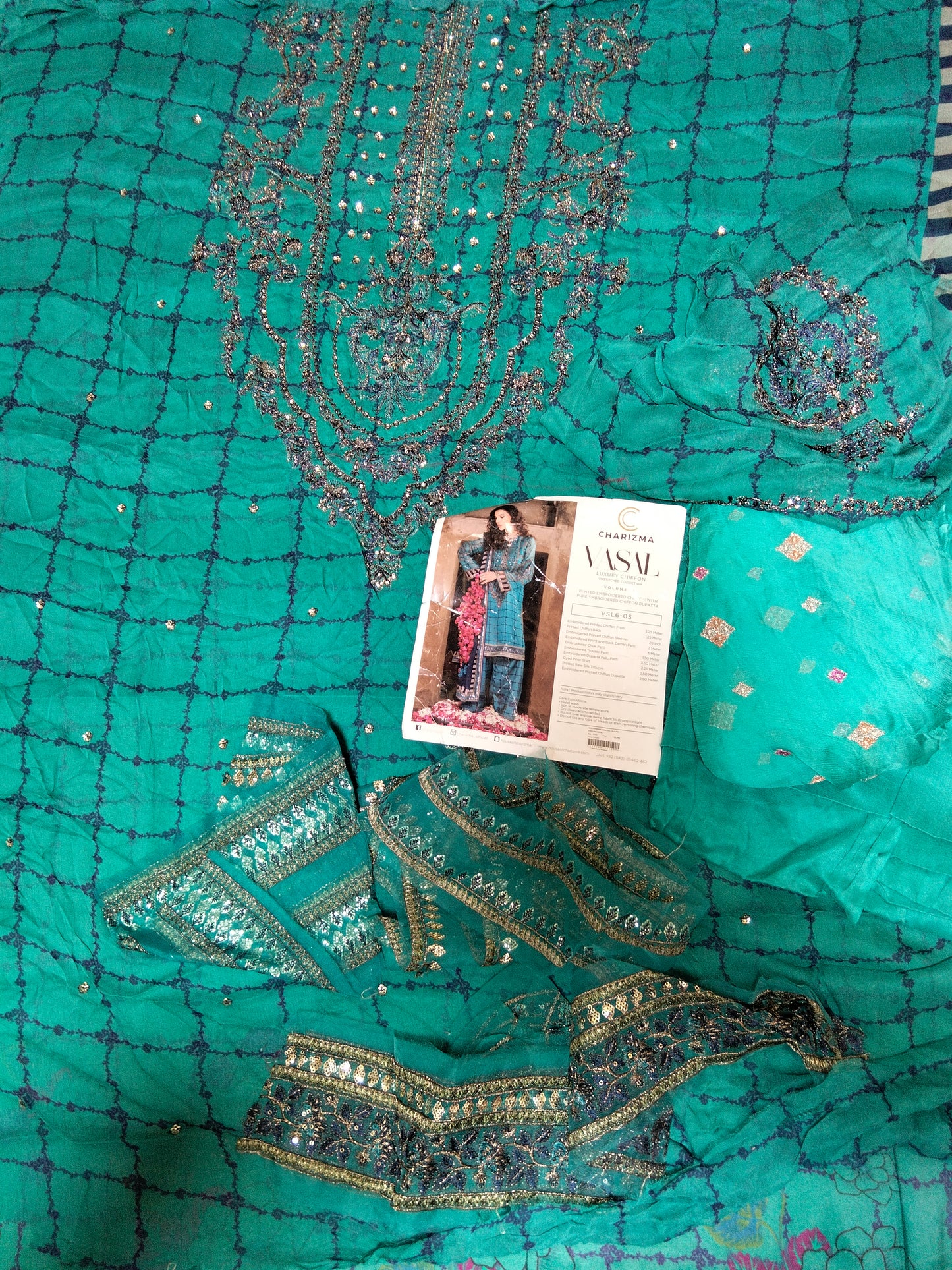 Sale charizma Luxury embroided 2pc