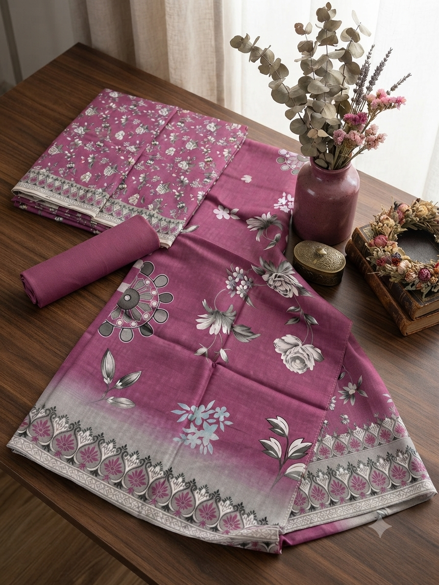 Printed khadar 3pc