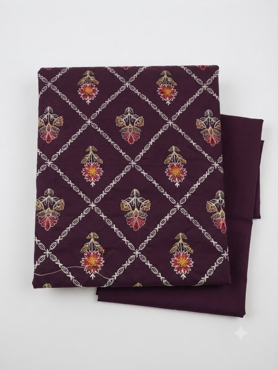 Sale Bareeze style embroided lawn shirt with plain trouser