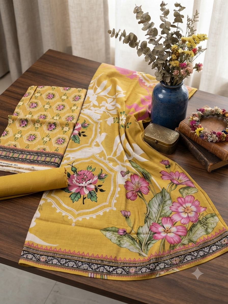 Printed khadar 3pc