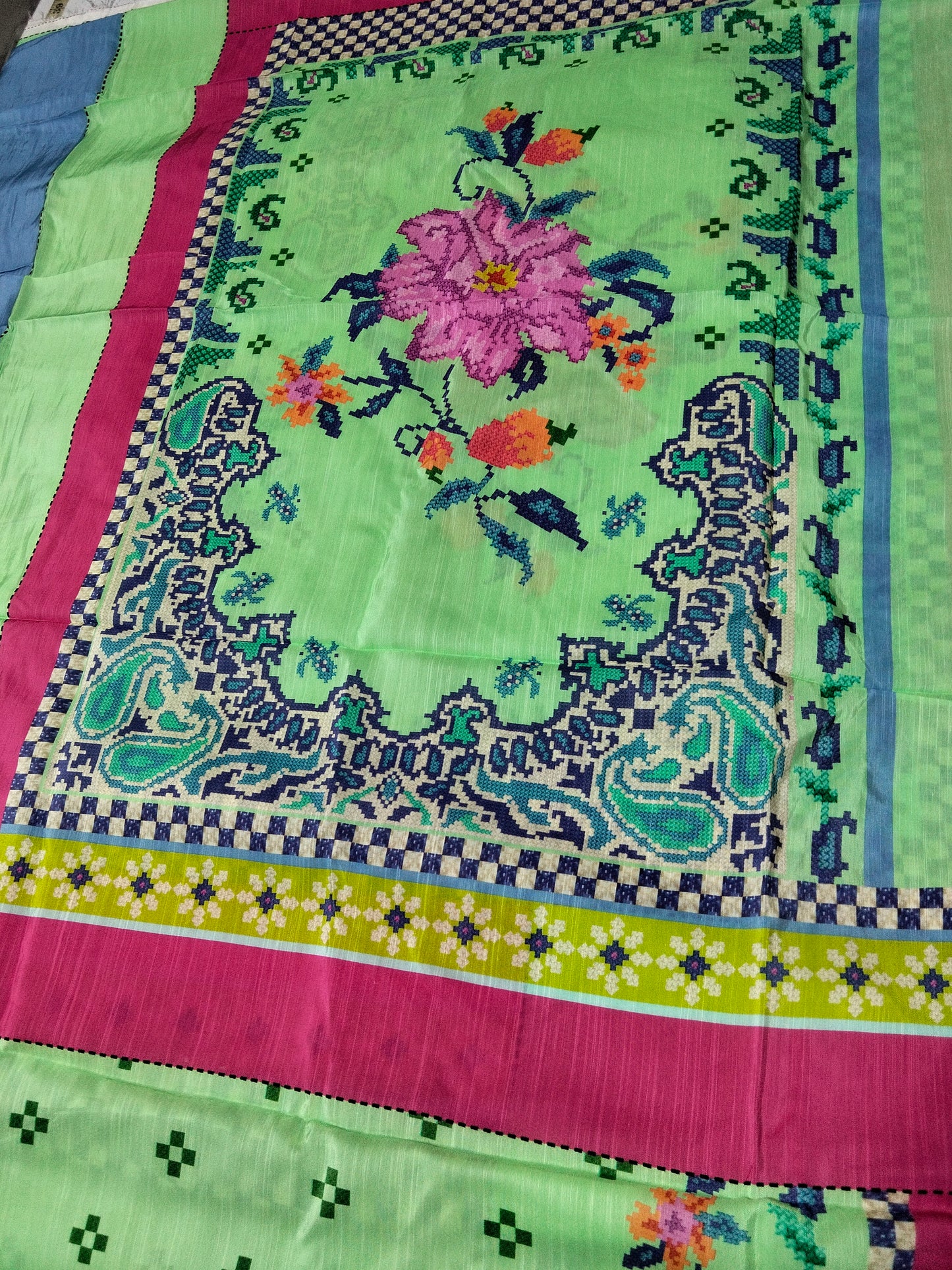 Ethnic viscose silk kaftan shirt