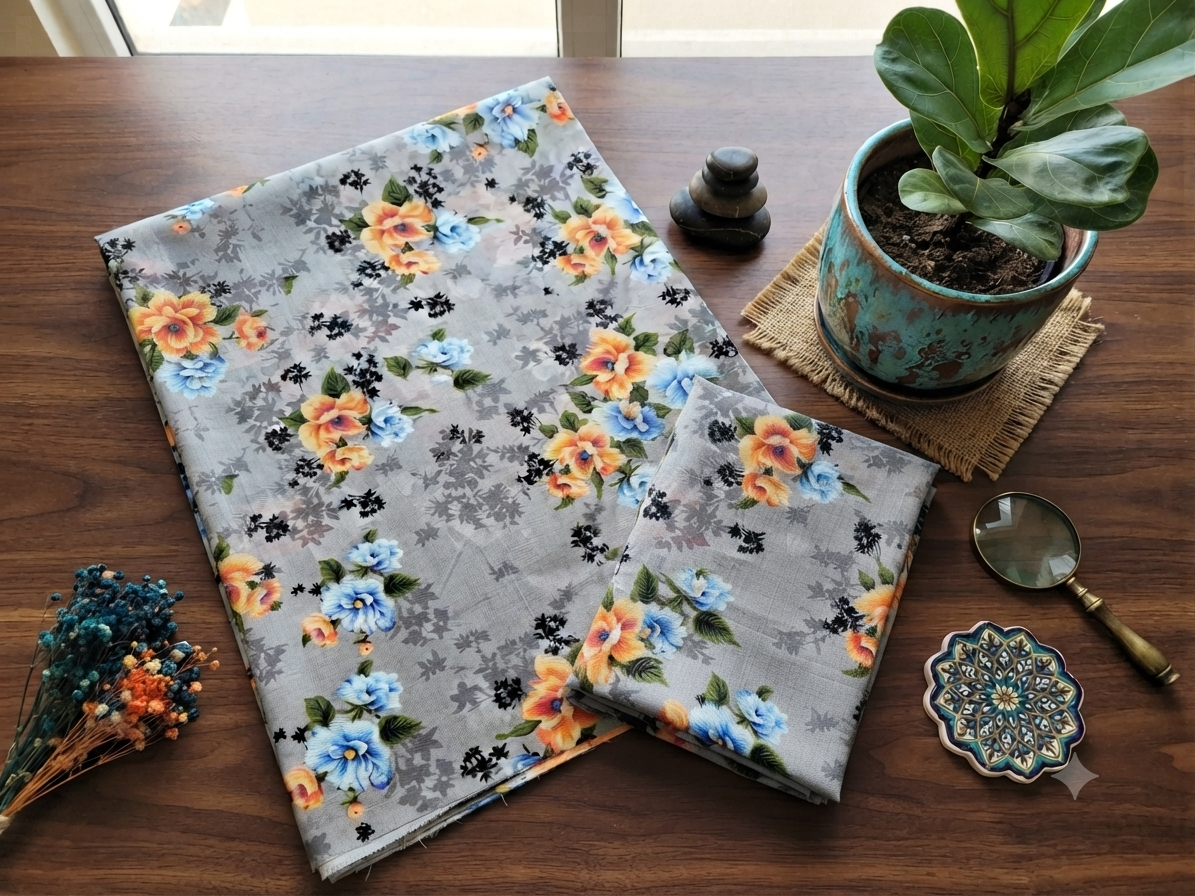Alkaram all over Printed khaddar 2pc
