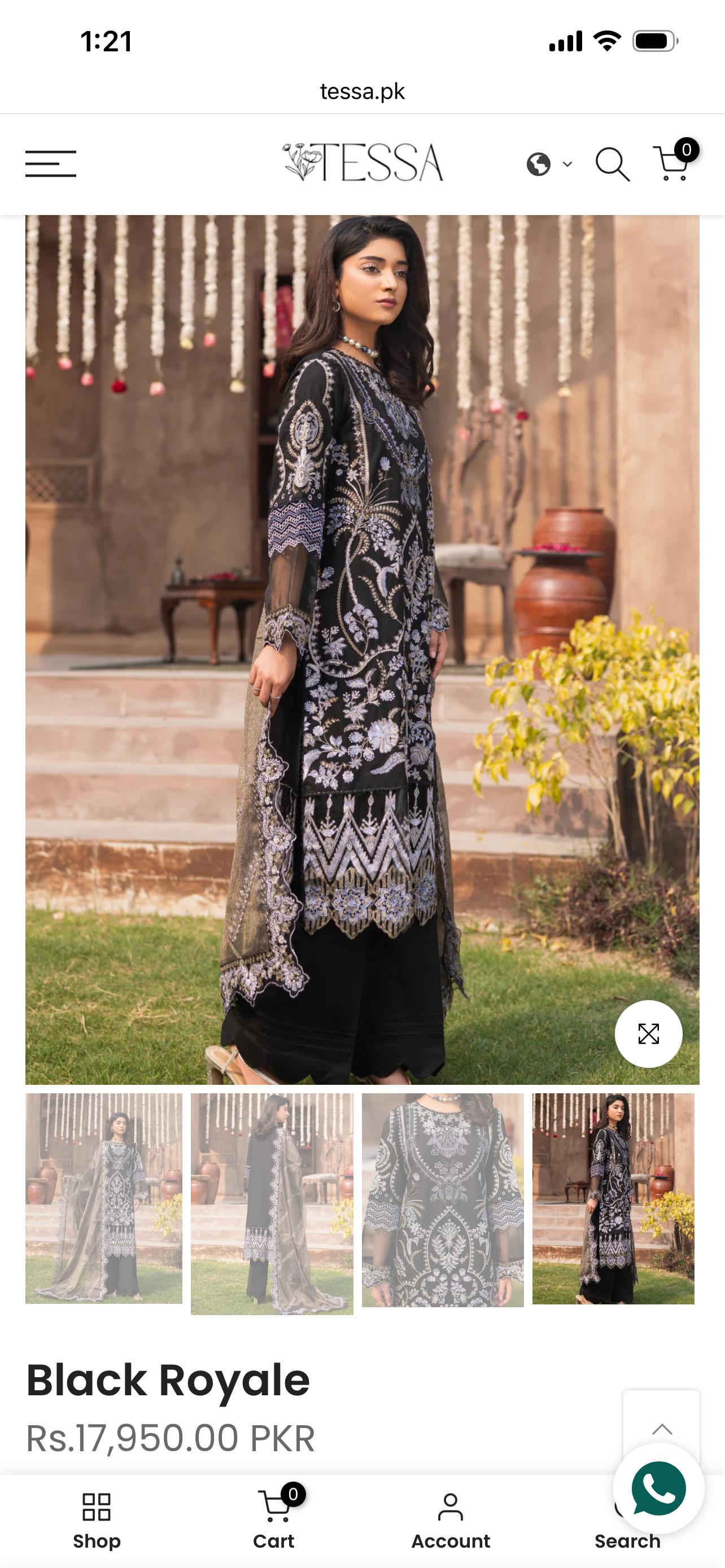 Tessa luxury formal stitched 3 pc