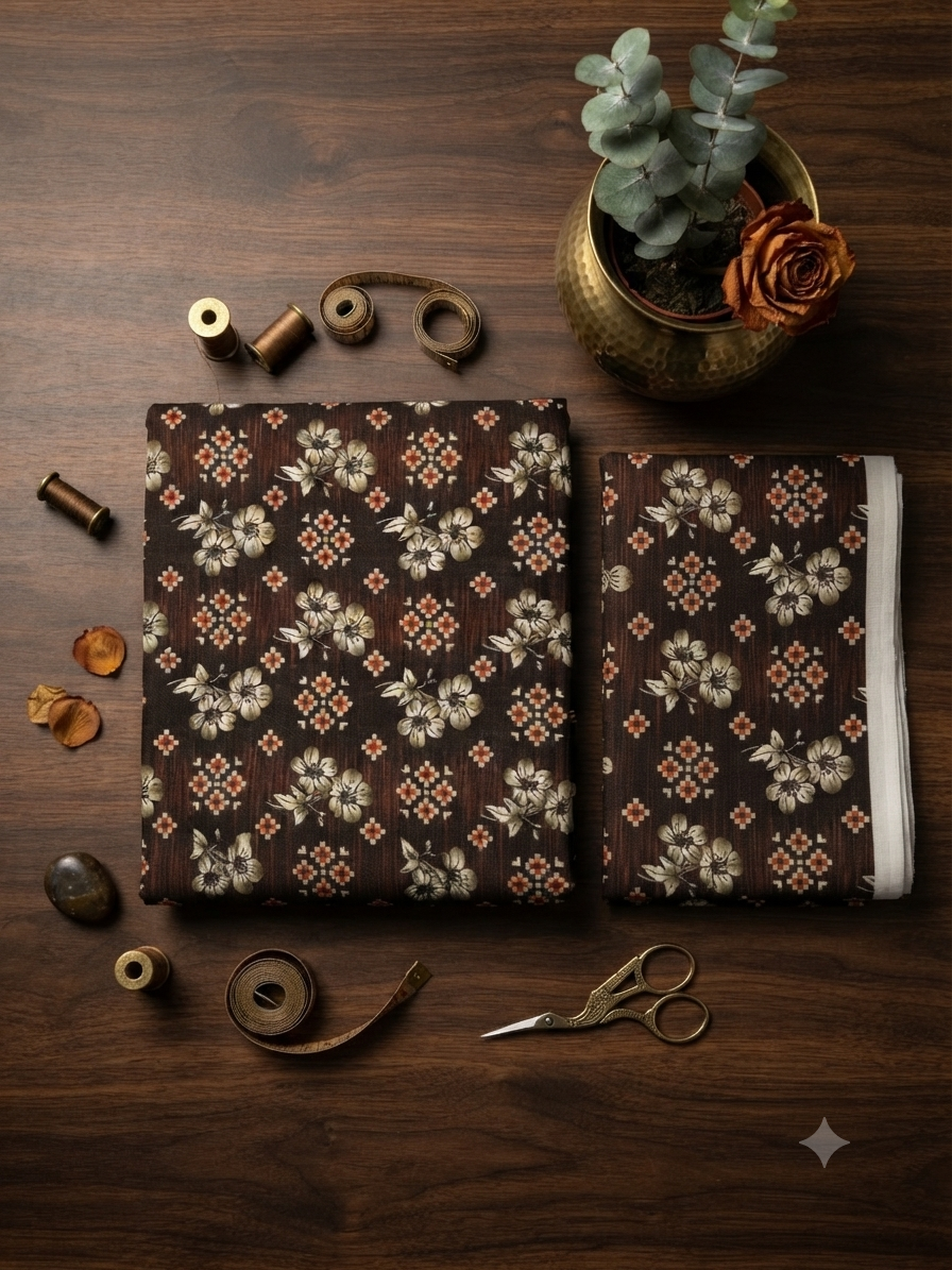 Alkaram khaddar All over printed 2pc