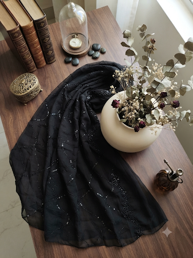 Sale embroided chiffon dupatta